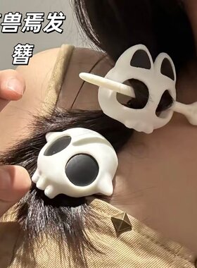 有兽焉骷髅头面具发簪2026新款