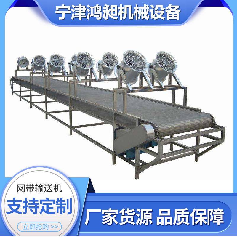 厂家供应小型食品烘干输送设备加密人字形多层不锈钢网带输送机