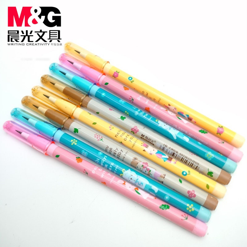 晨光子弹头铅笔自动下蛋笔AMPQ1602小学生幼儿园写字专用儿童可换笔芯HB活动铅笔免削可换芯写不断自动铅笔