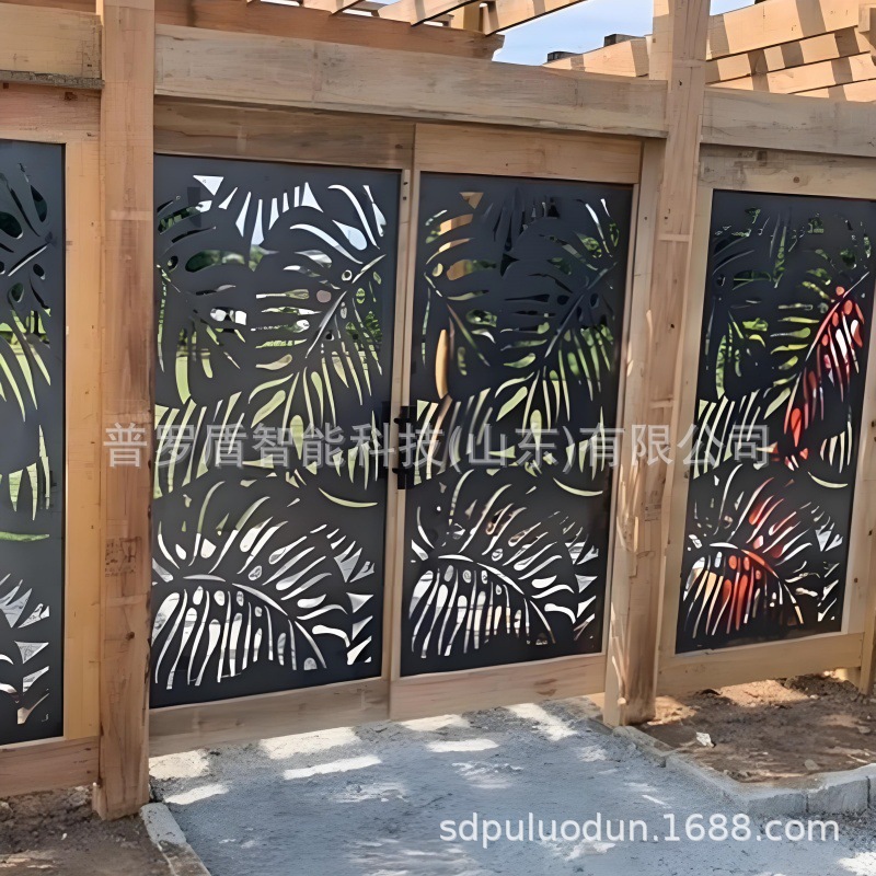 承接外贸镂空板庭院围墙雕花板CNC背景墙面装饰别墅艺术隐私护栏