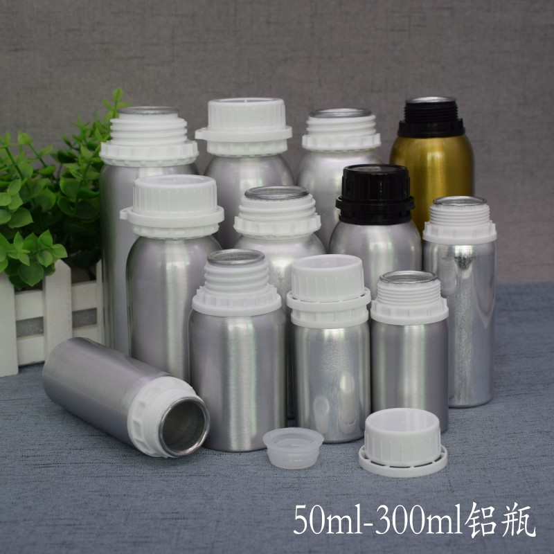 100ml抛光防盗盖铝瓶 50ml亚光铝罐带盖200ml精油瓶300ml分装瓶子