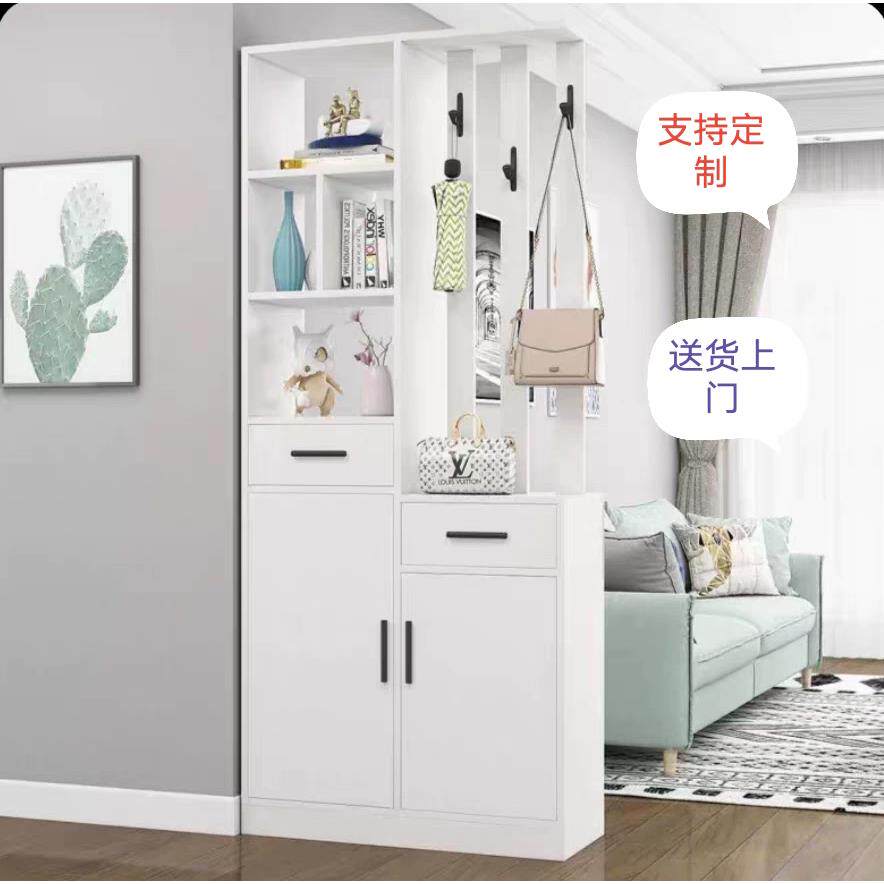 玄关柜屏风客厅隔断置物架现代简约入户玄关鞋柜一体隔断柜