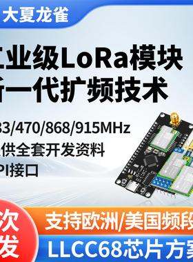 大夏龙雀LoRa无线模块LLCC68工业级通信传输spi二次开发LR20-900