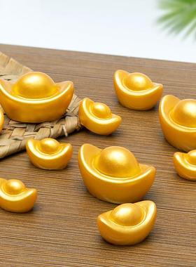 财源滚滚金色元宝diy奶油胶手机壳摆件微景观树脂家居新年配件
