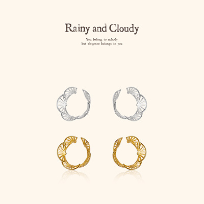 刺绣管珠｜法式刺绣耳钉花扇