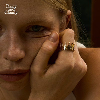 书写者｜镀金笔尖大王冠戒指