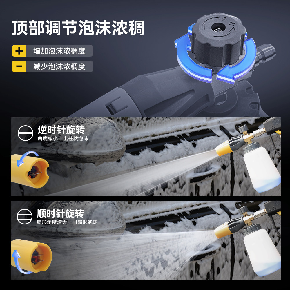 博高pa壶洗车泡沫PA喷壶高压洗车机预洗车液水枪发泡专用工具
