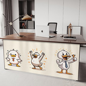 办公桌烤火围挡腿部挡风帘工位遮挡挂布防走光电脑桌下挡风被桌围