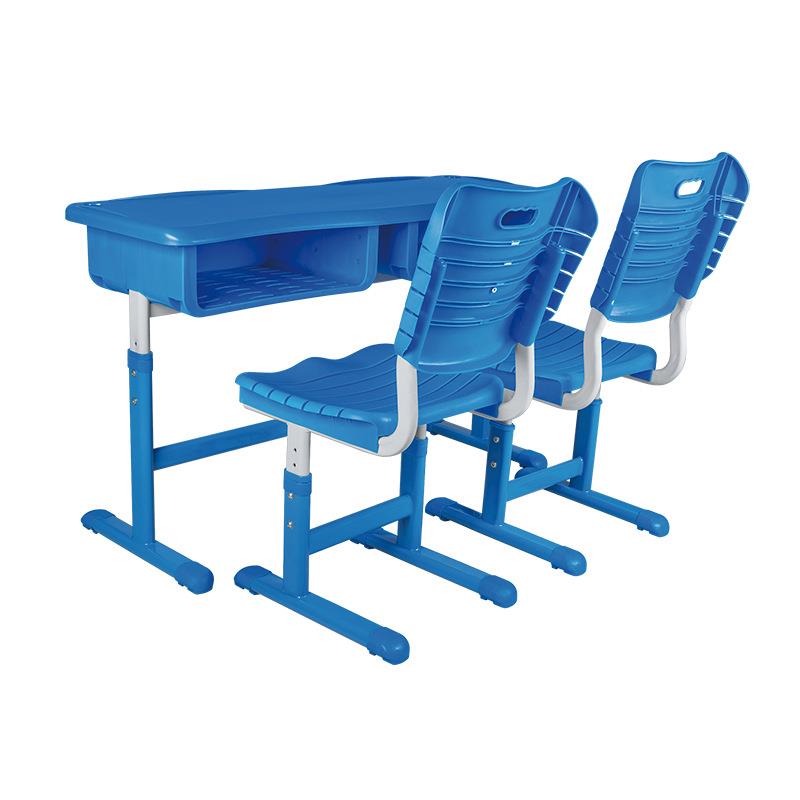 厂家直供双人学校中小学生课桌椅培训班辅导班可升降塑料课桌可定