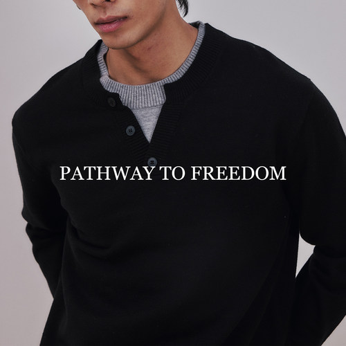 PTOFF羊毛混纺长袖毛衣男士新款