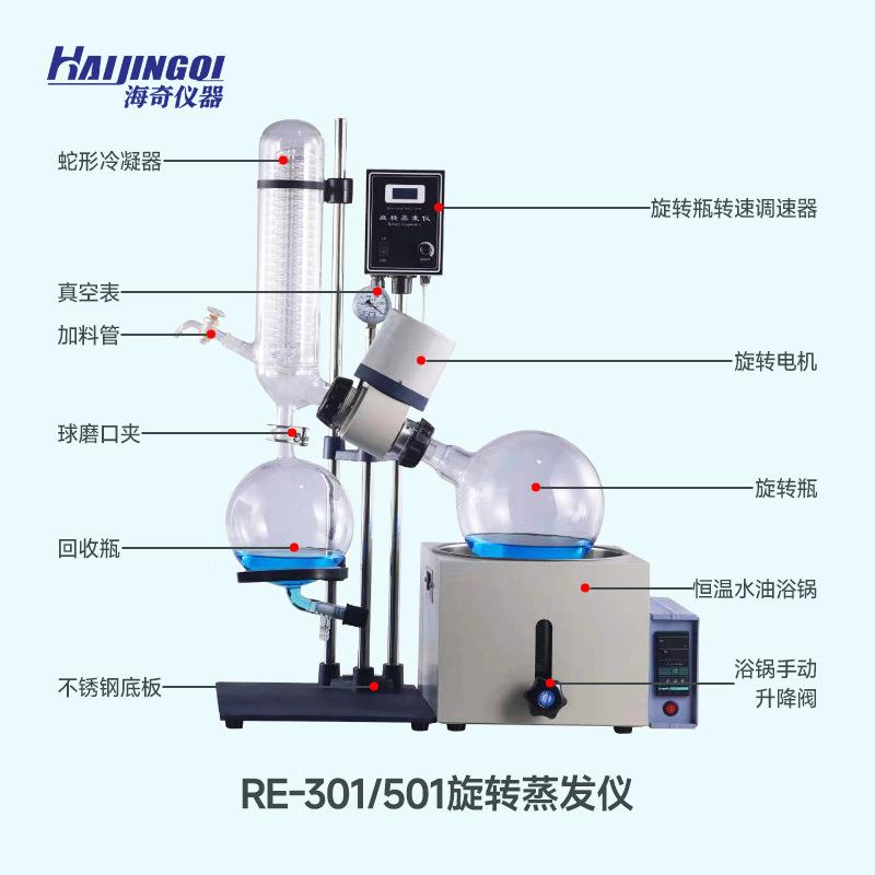 RE手动升降蒸发仪旋转蒸发仪器实验室蒸发器萃取恒温提纯手动升降