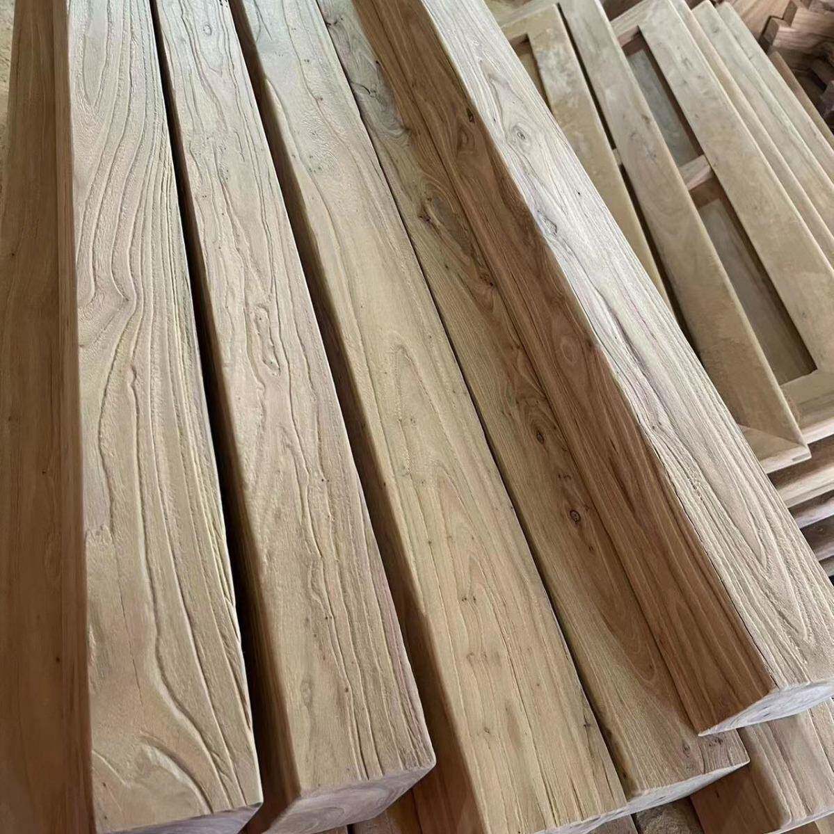 老榆木旧方子风化方料实木老木料木方房梁木木材原木隔断榆木立柱