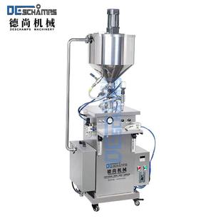 立式 恒温加热搅拌灌装 机半自动膏体定量分装 机凝胶粘稠液体灌装