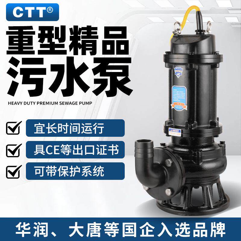 国标重型工程款潜水泵排污泵污水污物潜水电泵耦合装置立式污水泵