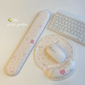 可爱小碎花鼠标垫护腕防腱鞘炎硅胶腕托缓解办公桌垫电脑键盘手托
