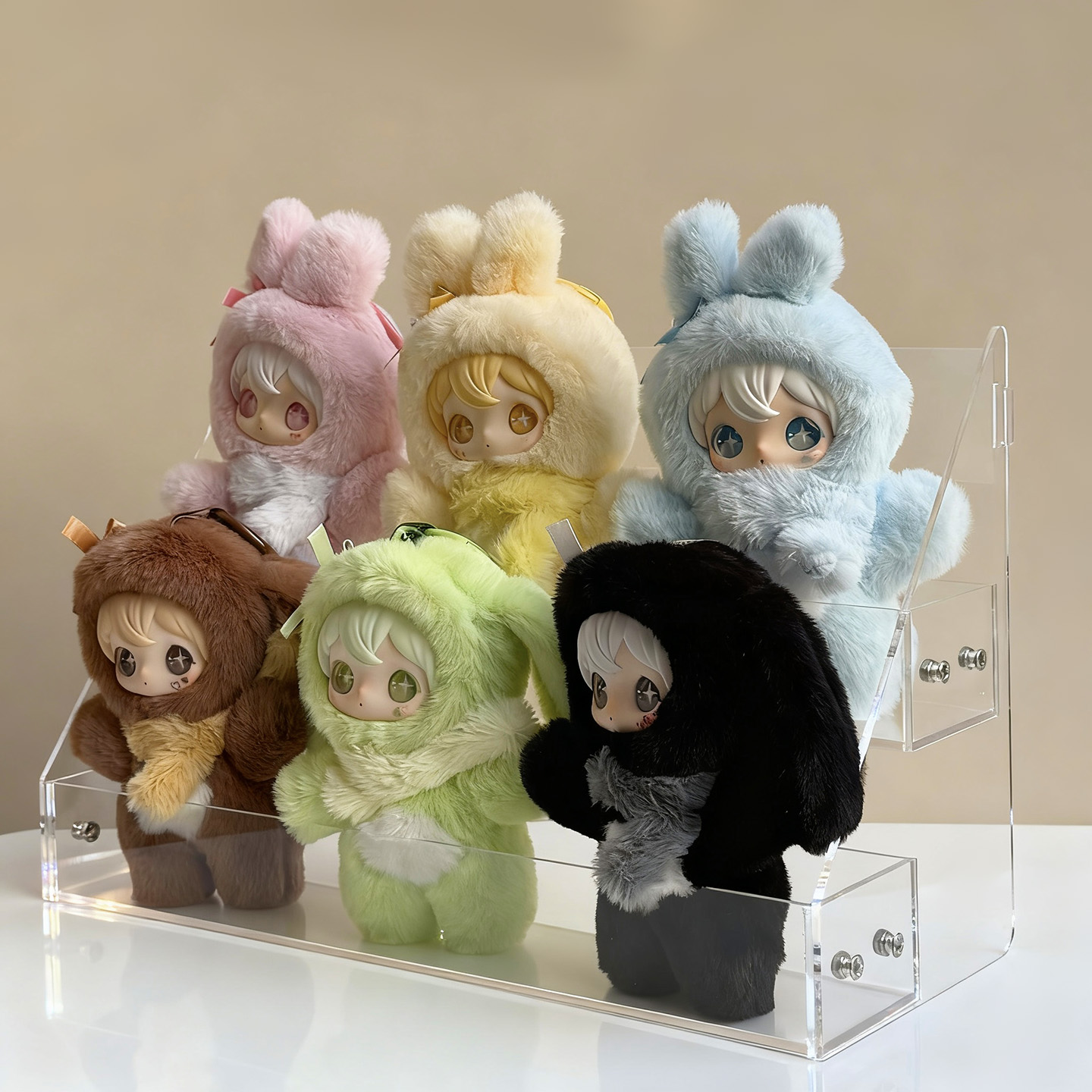 透明亚克力毛绒挂件展示架面膜架