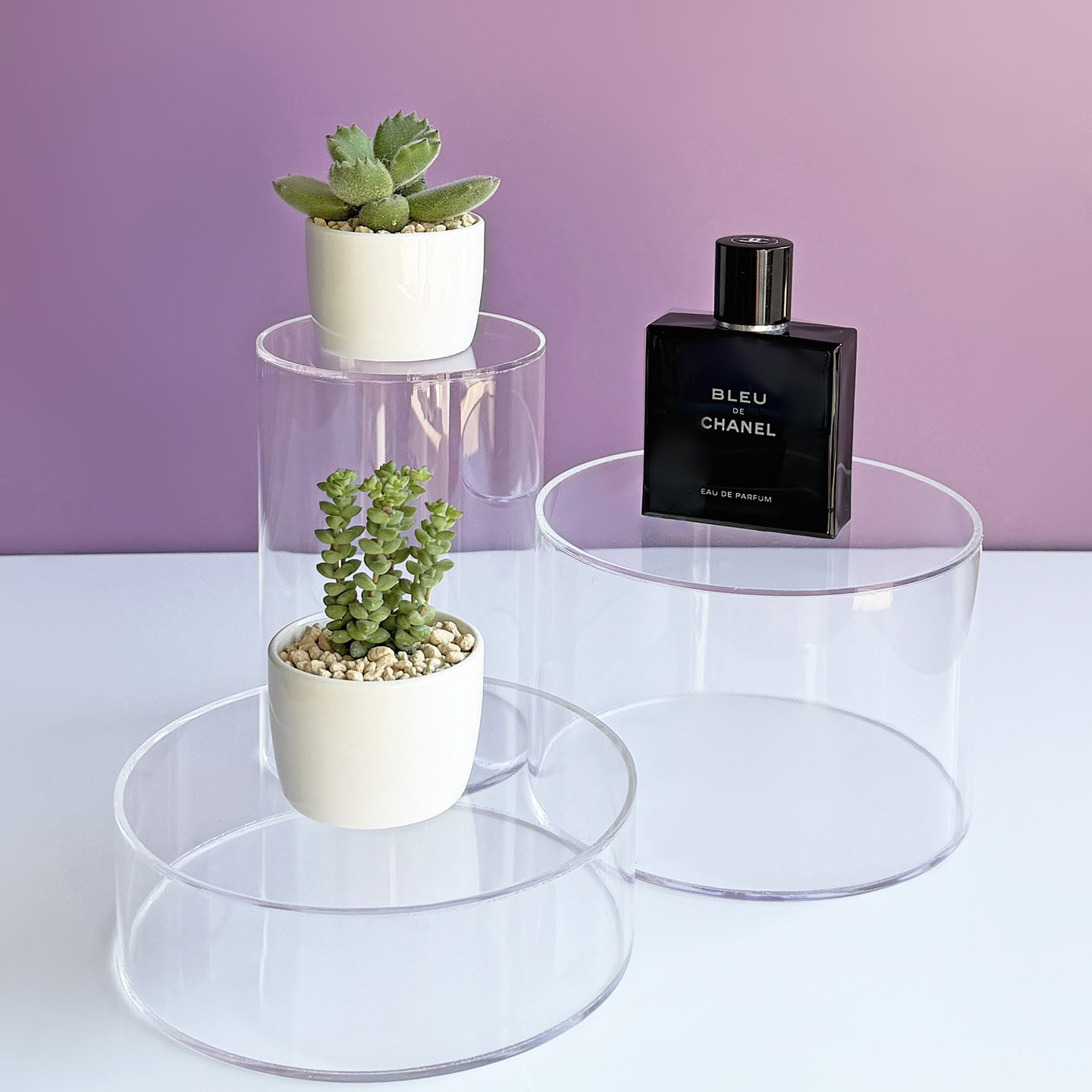 亚克力空心圆柱底座透明摆件展台古玩首饰展示台香水美妆摄影道具,商业/办公家具,置物架/陈列架/储物架/展示架,淘宝优惠券,粉丝福利购,淘宝优惠卷