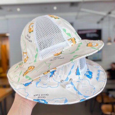 宝宝帽子夏季男童遮阳可爱渔夫帽