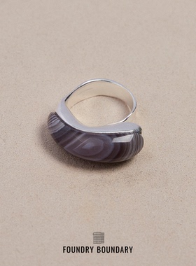 FOUNDRY BOUNDARY月牙切果戒指波斯玛瑙
