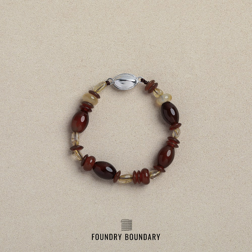 FOUNDRYBOUNDARY棕榈果串珠手链