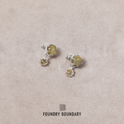 FOUNDRYBOUNDARY纯银耳钉原创