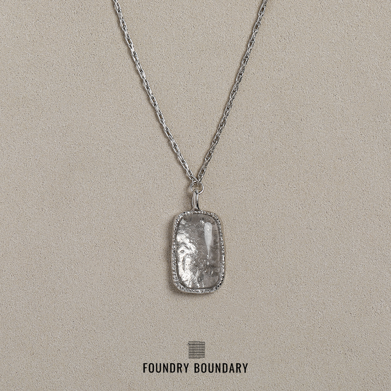 FOUNDRYBOUNDARY方形冰片项链