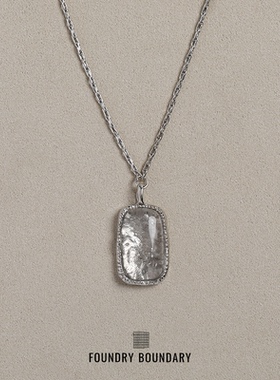 FOUNDRYBOUNDARY方形冰片项链