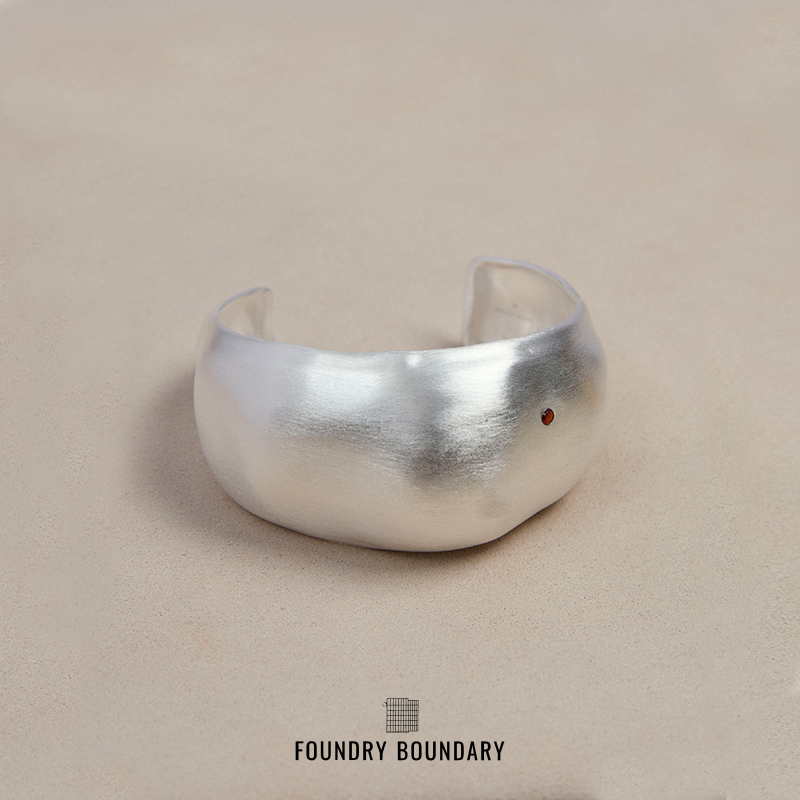 FOUNDRYBOUNDARY石榴皮宽手镯