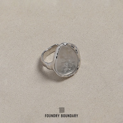 FOUNDRYBOUNDAR纯银泉滴戒指