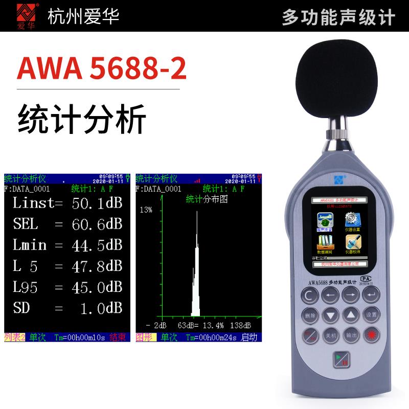 爱华数字声级计AWA5636-1测音量分贝仪器专业噪声噪音测试检测仪