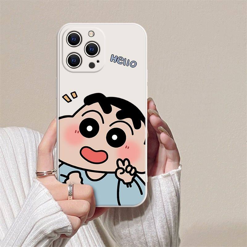 16promax手机壳新款趣味比耶小新