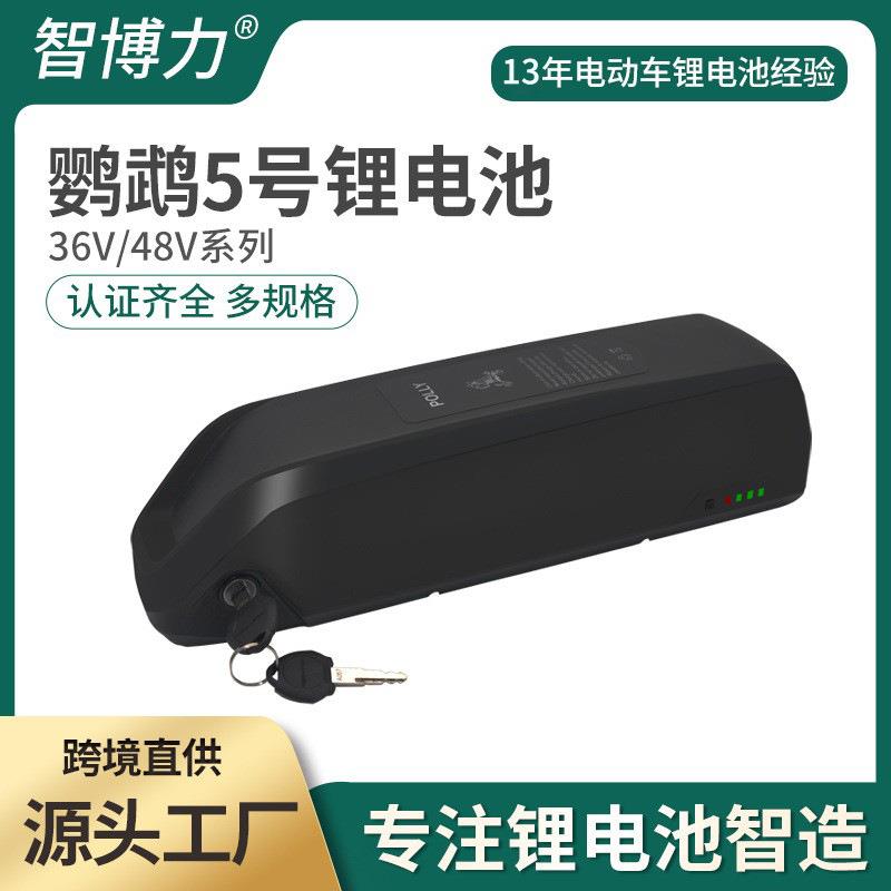 跨境直供48V14Ah鹦鹉5号锂电池36V15Ah山地电动自行车锂电池