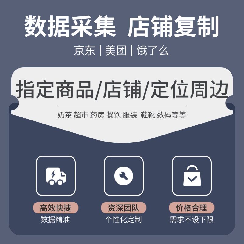 淘宝闪购 美团 京东 数据抓取平面广告设计