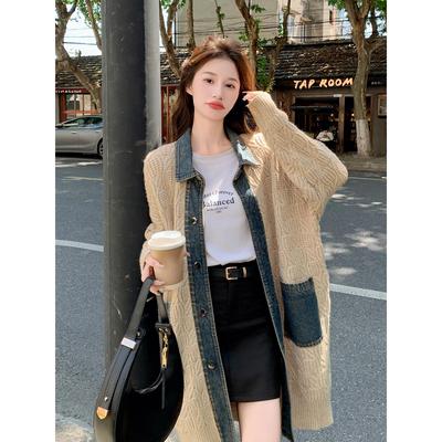 毛衣开衫外套女秋季2025新款小个子针织中长款慵懒风高级感大衣