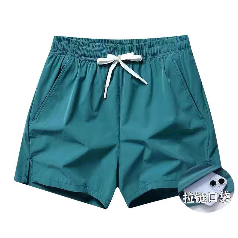 运动短裤男士夏季新款美式三分裤冰丝拉链口袋跑步健身训练速干裤