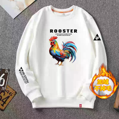 法国公鸡女卫衣男款秋冬新