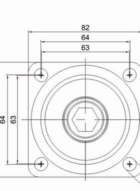 CSHN-S50-N 2.5蓝色MC尼龙万向脚轮  底板82-82 孔距63-63MM