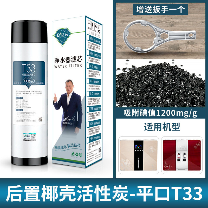 钻芯净水器滤芯后置活性炭10寸T33前置过滤改善口感抑菌T33滤芯