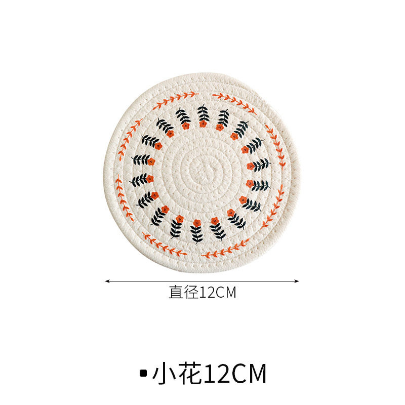 北欧风棉麻编织隔热垫家用餐垫盘碗垫砂锅垫茶杯垫壶垫防烫餐桌垫