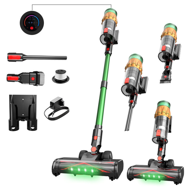 V26 无绳家用小型吸尘器 42000Pa 绿光显尘大吸力手持吸尘机