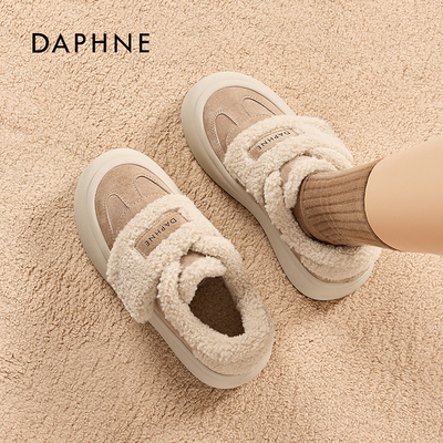 达芙妮新款2025冬季雪地靴冬季增高款休闲复古港运动风棉鞋女