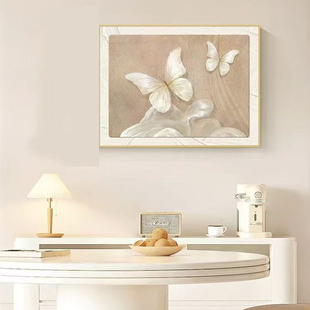 法式奶油风电表箱装饰画蝴蝶电闸盒配电箱总开关遮挡挂画免打孔