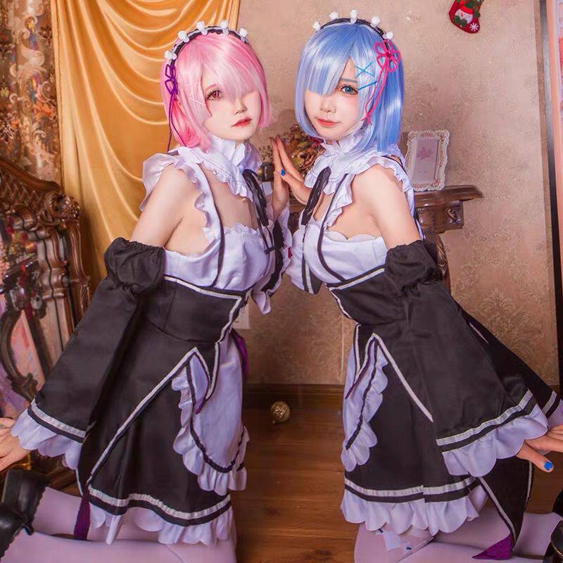 女仆装蕾姆cos服动漫拉姆雷姆女从零开始的异世界生活COSPLAY服装