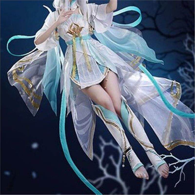 万圣节服装王者荣耀暗纹cos服 西施新皮肤游龙清影全套cosplay服