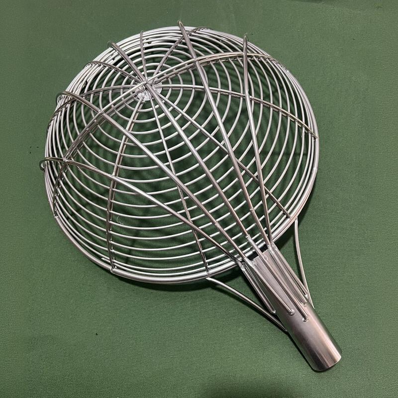 特大号不锈钢大笊篱 漏勺 盘丝线漏 炸篱 捞篱钢丝篱工厂食堂专用