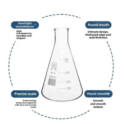 华欧Erlenmeyer烧瓶直Erlenmeyer烧瓶Erlenmeyer高硼硅玻璃Erlenmeyer烧瓶25/50/100