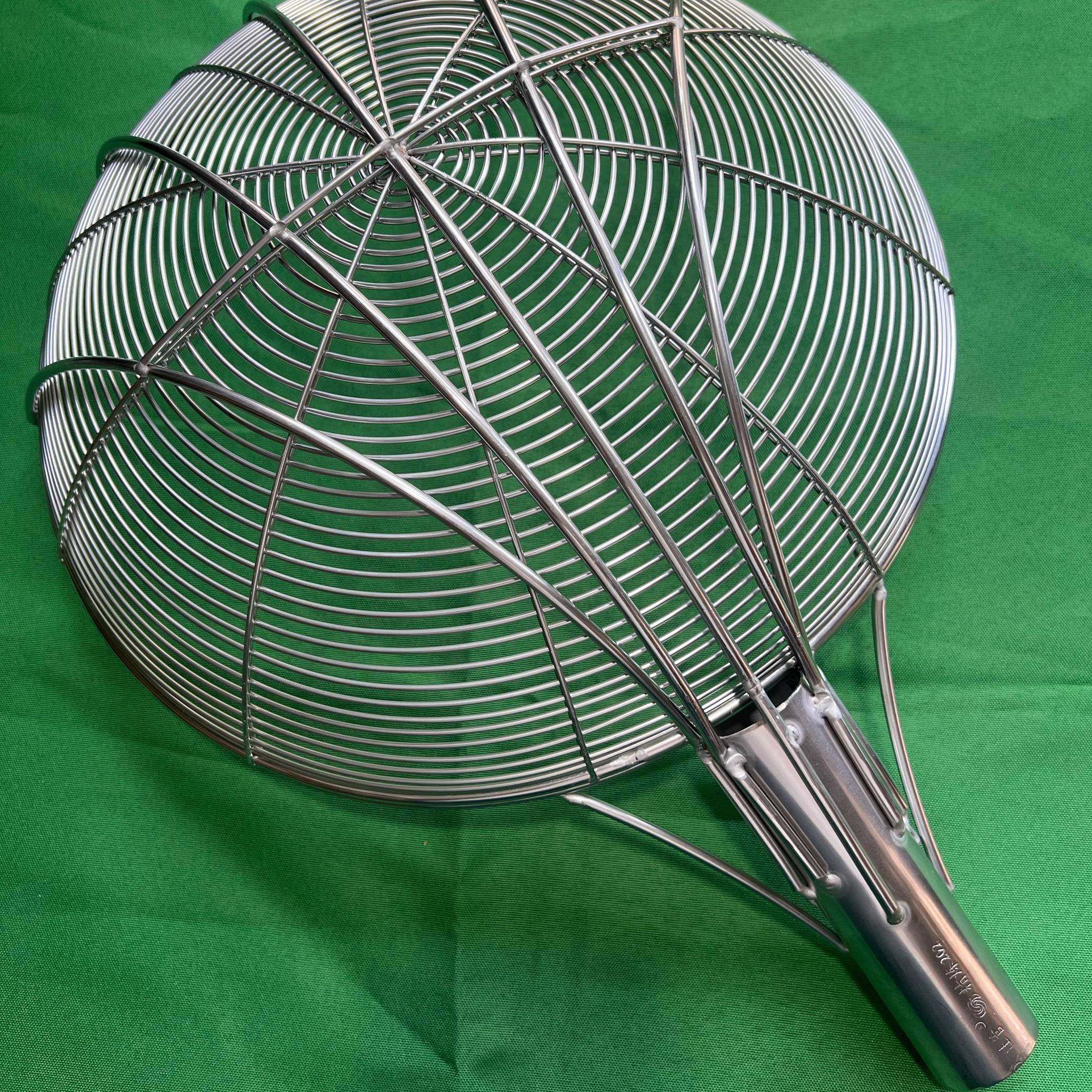 笊篱特大号不锈钢笊篱头漏瓢工厂炸篱捞篱线漏漏勺工业盘丝漏网