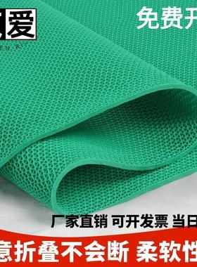 贞爱绿色防滑地垫浴室镂空防水垫卫生间PVC塑料脚垫厕所厨房门垫