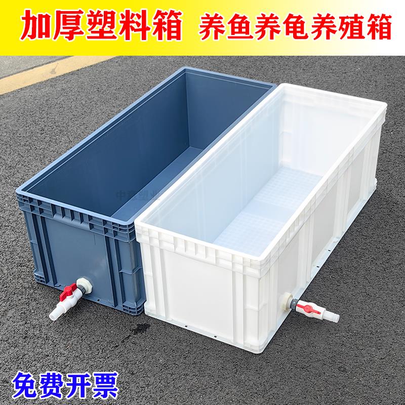 超长周转箱水槽过滤箱长条形窄长养龟水族箱长条型窄高养鱼收纳箱