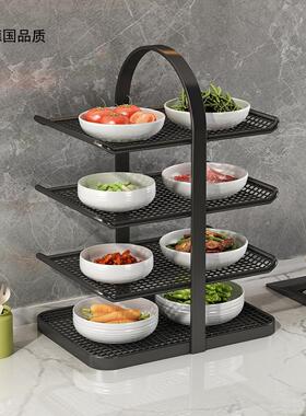 德国厨房备菜置物架多层配菜盘家用多功能收纳架放菜备餐备菜架子